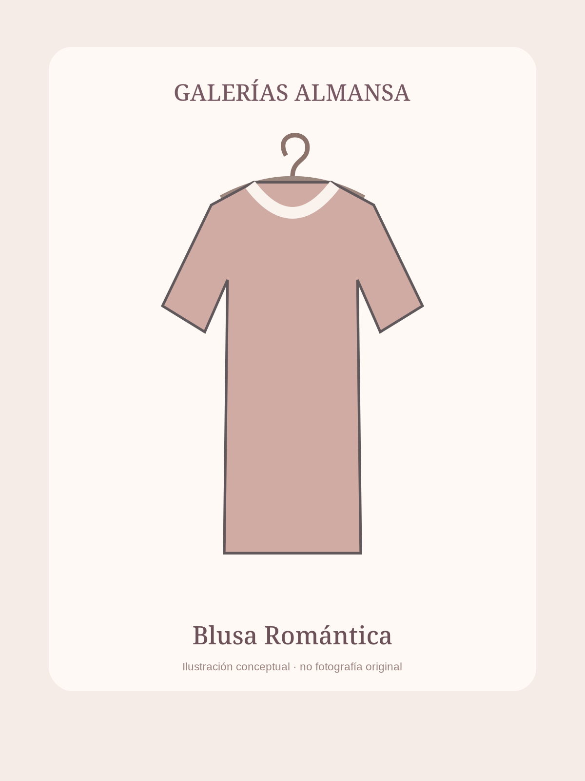 Ilustración conceptual de blusa romántica