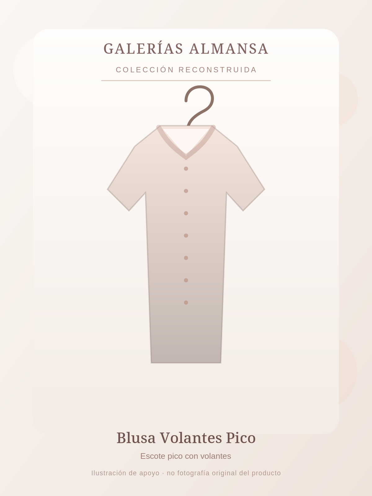 Ilustración de estilo de blusa volantes pico
