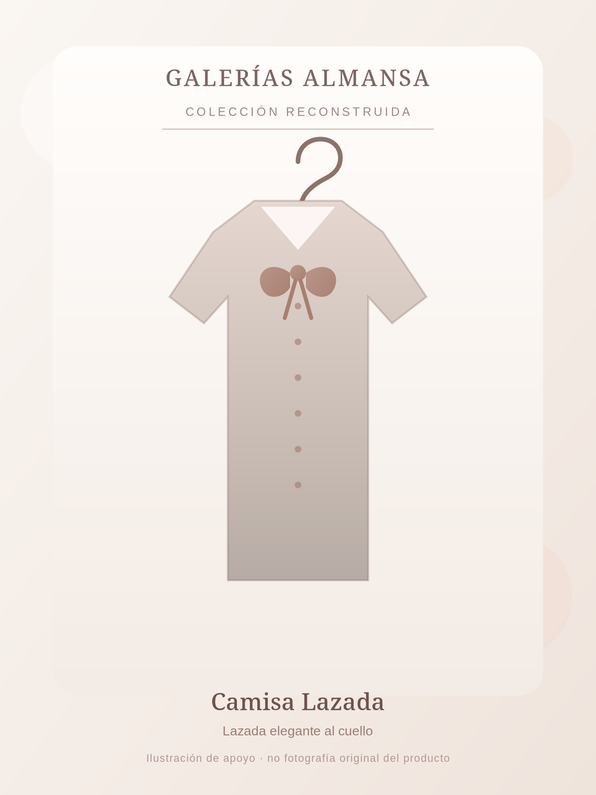 Ilustración de estilo de camisa lazada