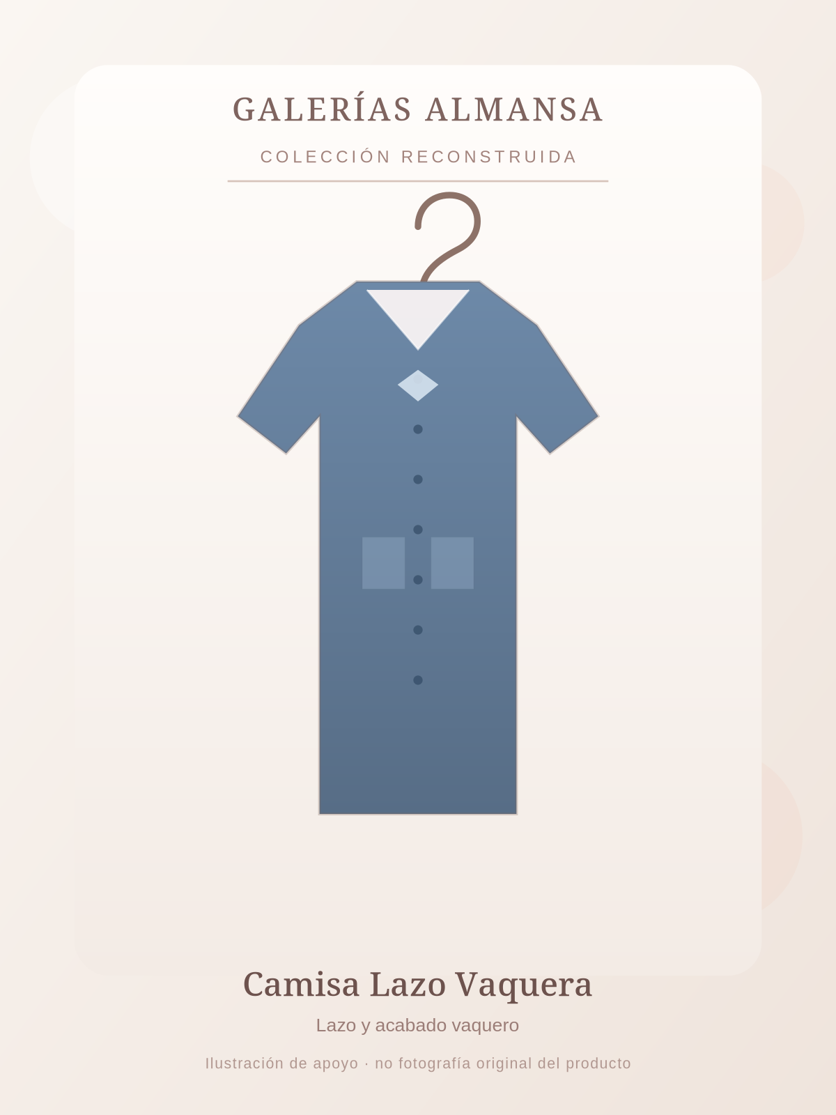 Ilustración de estilo de camisa lazo vaquera