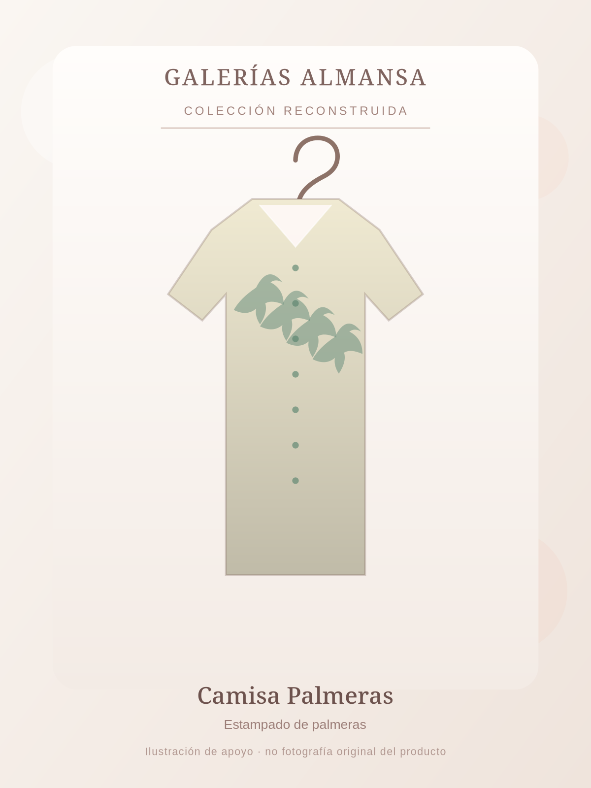 Ilustración de estilo de camisa palmeras