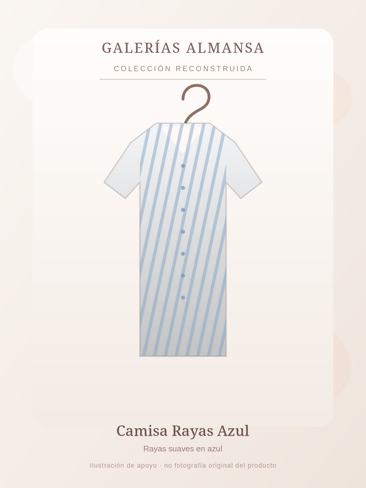 Ilustración de estilo de camisa rayas azul