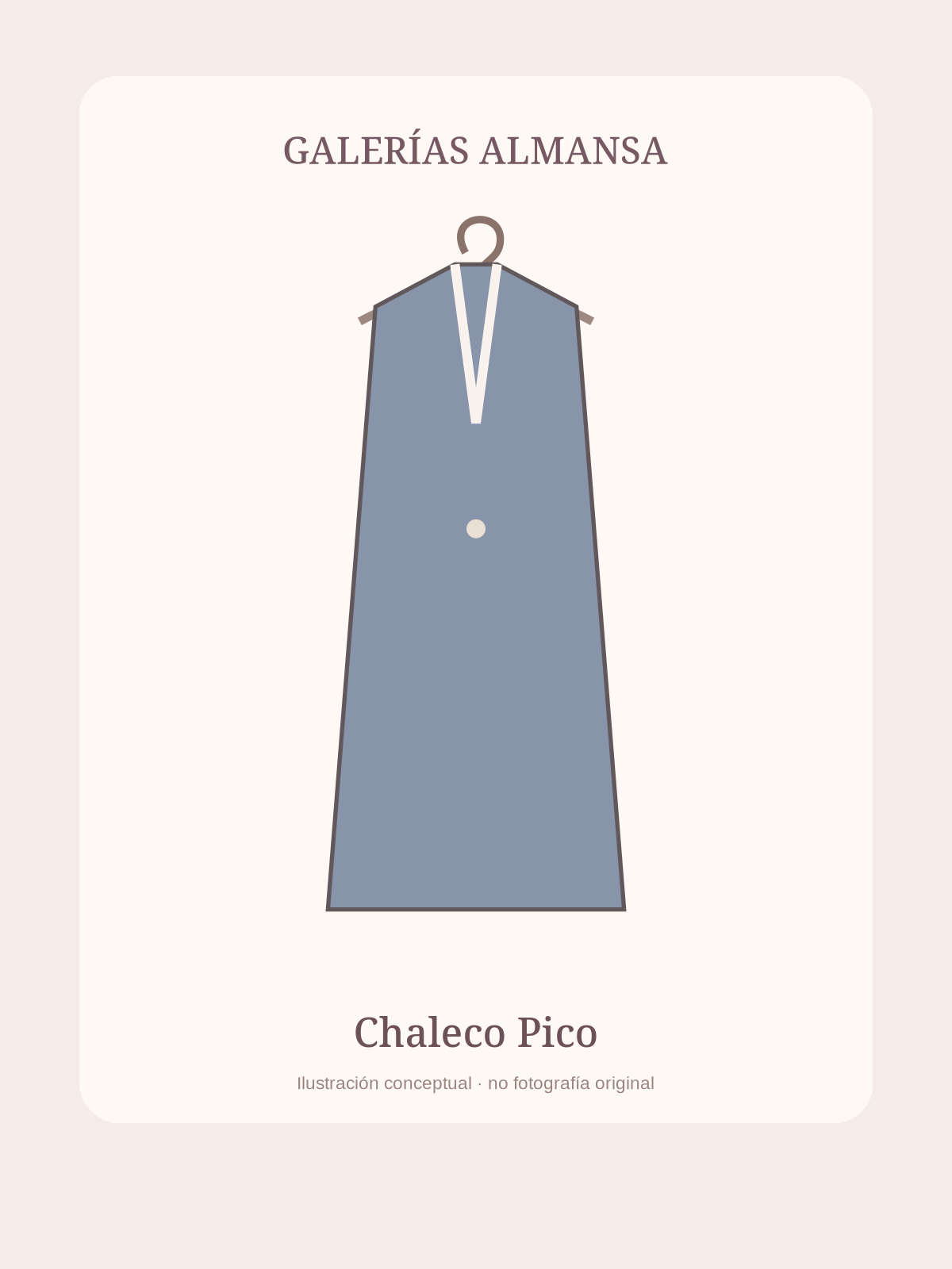 Ilustración conceptual de chaleco pico
