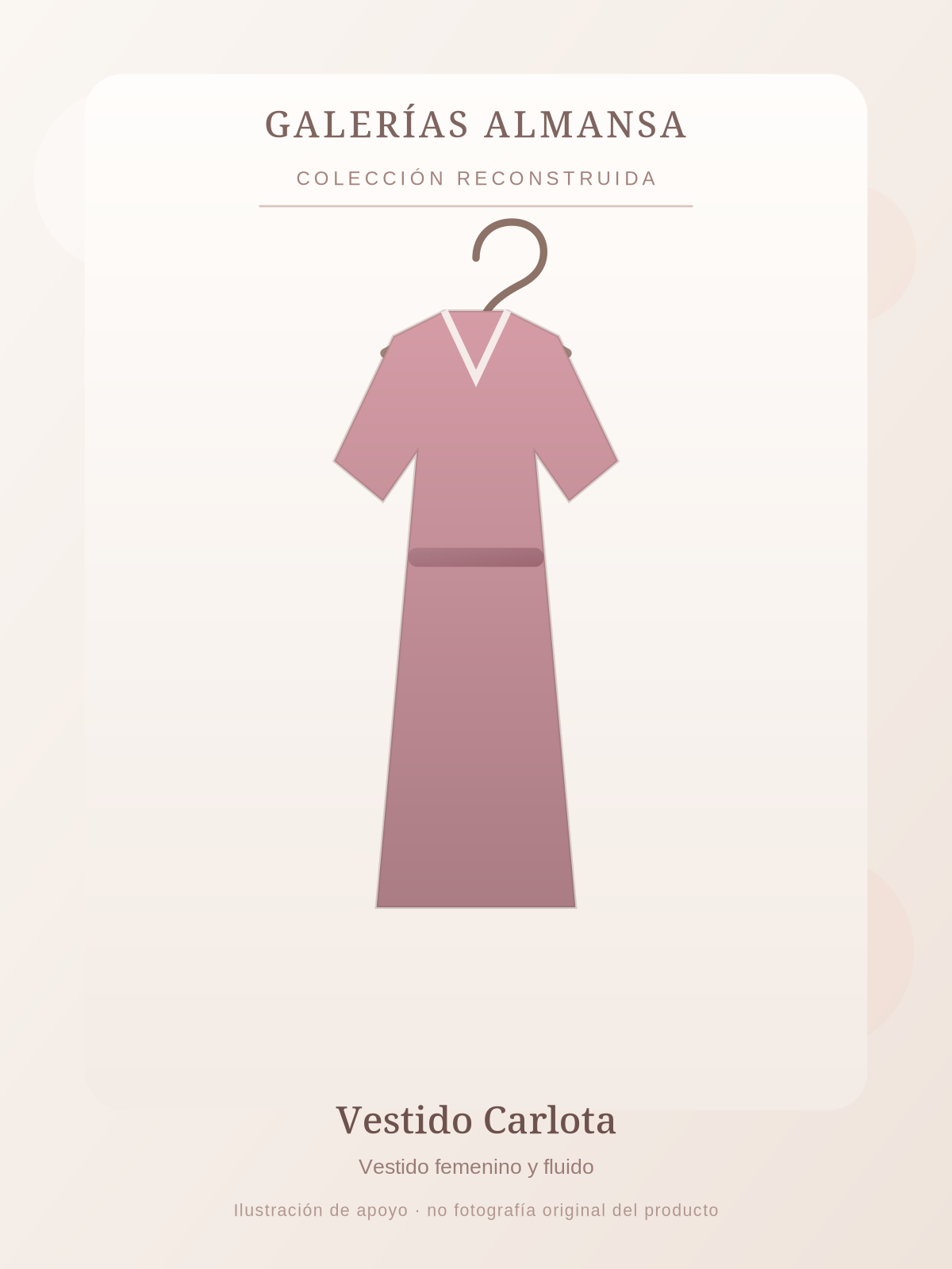 Ilustración de estilo de vestido carlota