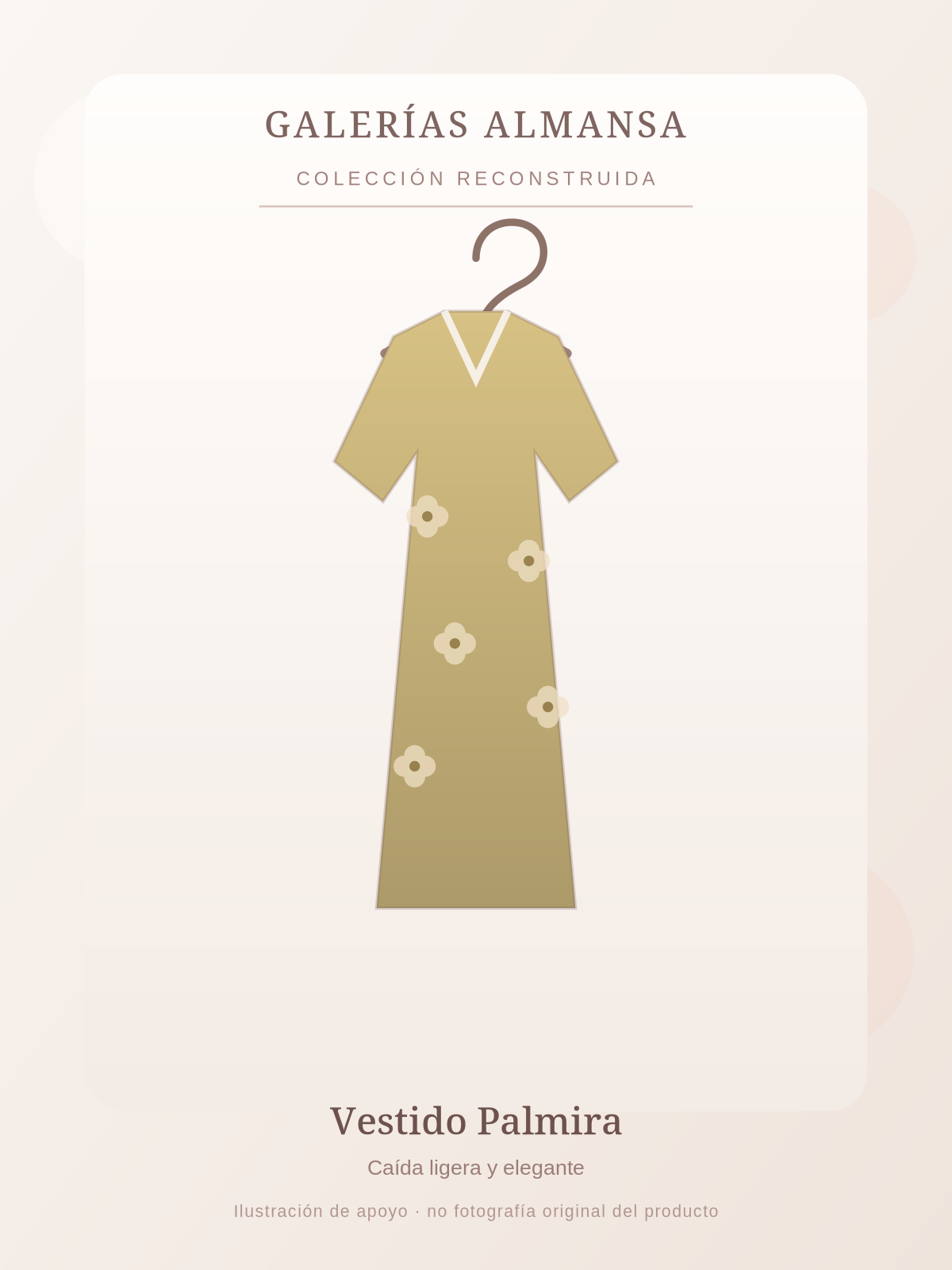 Ilustración de estilo de vestido palmira